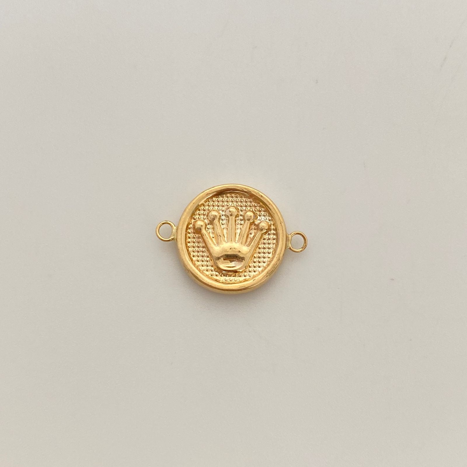 Herraje corona rx con diamantado  Oro amarillo 18k 1,3 Gr / 1,6 Cm
