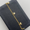 Tobillera aro seguido dijes Oro amarillo 18k 3,80 Gr / 2,25 mm / 24,5 Cm Broche 0,40