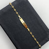 Pulso bebé placa Oro amarillo 18k 1,90 Gr / 3,4 mm / 14,5 Cm Broche 0,40