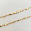 Cadena rustica barriles lisos y diamantados Oro amarillo 18k 9,65 Gr / 3,4 mm / 61 Cm Broche 0,60