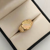 Anillo Troquel Redondo Mate Tres oros 18k / Talla 12 1/2 / 3,05 Gr / 4,1 mm
