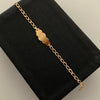 Pulso bebé Placa Nube Aro Oro amarillo 18k 1,25 Gr / 2,7 mm / 14,8 Cm Broche 0,20