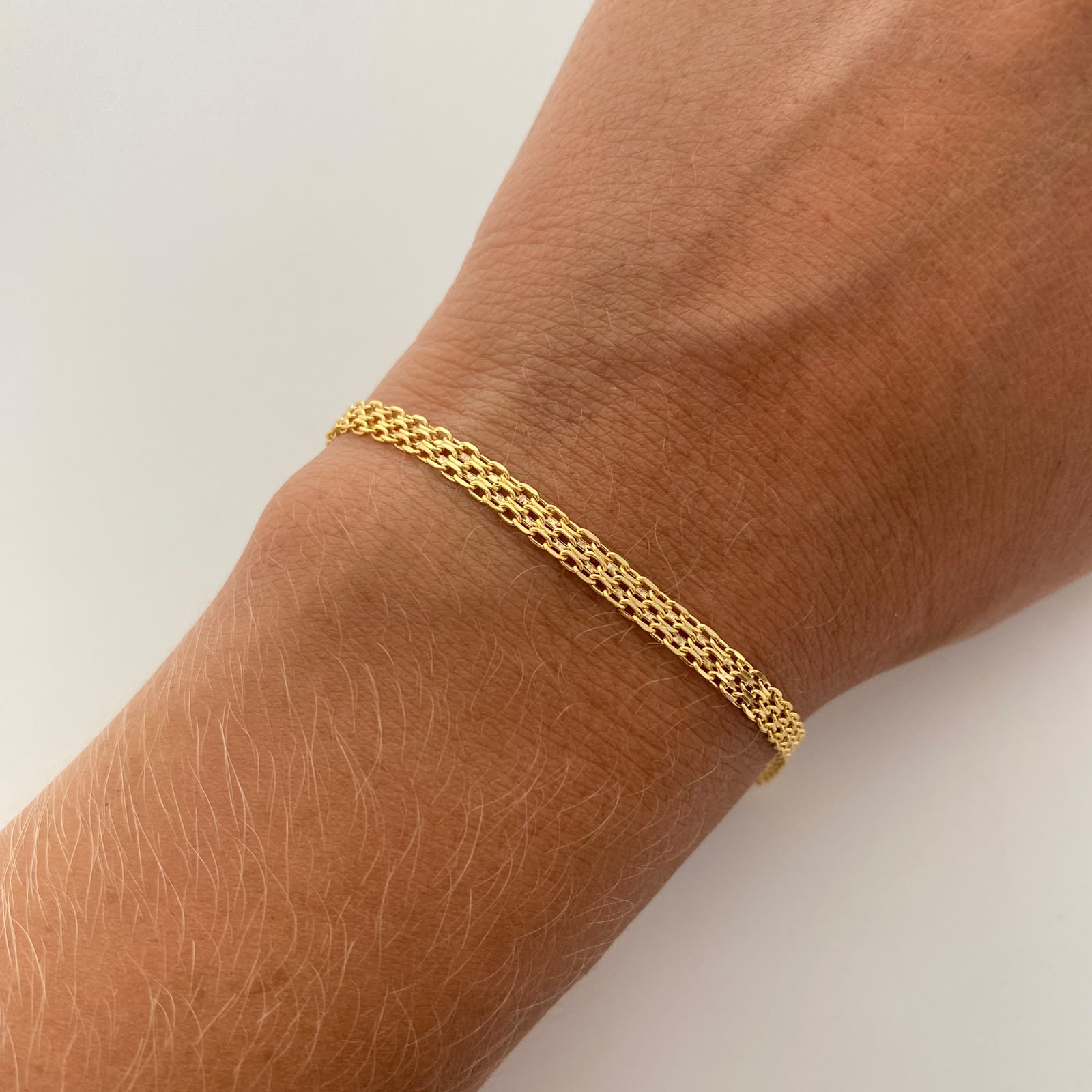 Pulso It China Oro amarillo 18k +1 / 2,3 Gr / 3,4 mm / 20 Cm