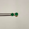 Topos Redondos 0.92 puntos de Esmeralda Oro amarillo 18k 2,35 Gr / 5,2 mm