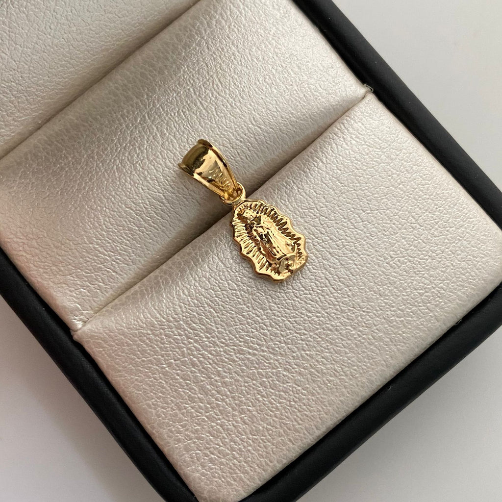 Dije Virgen de Guadalupe Oro amarillo 18k 0,5 Gr / 6,6 mm / 1,8 Cm