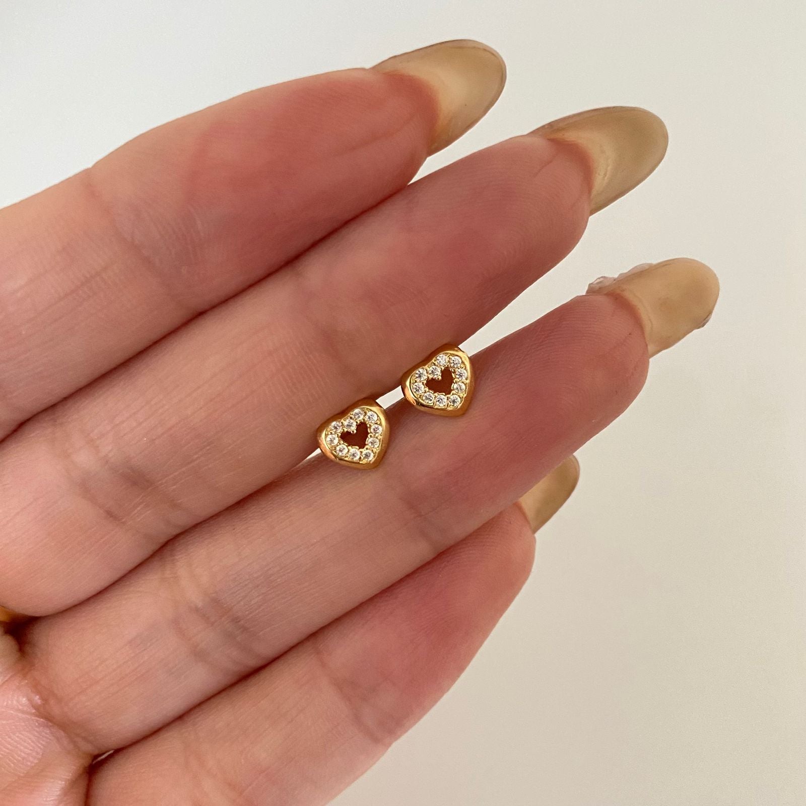 Topos corazón grabado linea vertical Oro amarillo 18k 0,65 Gr / 7,0 mm