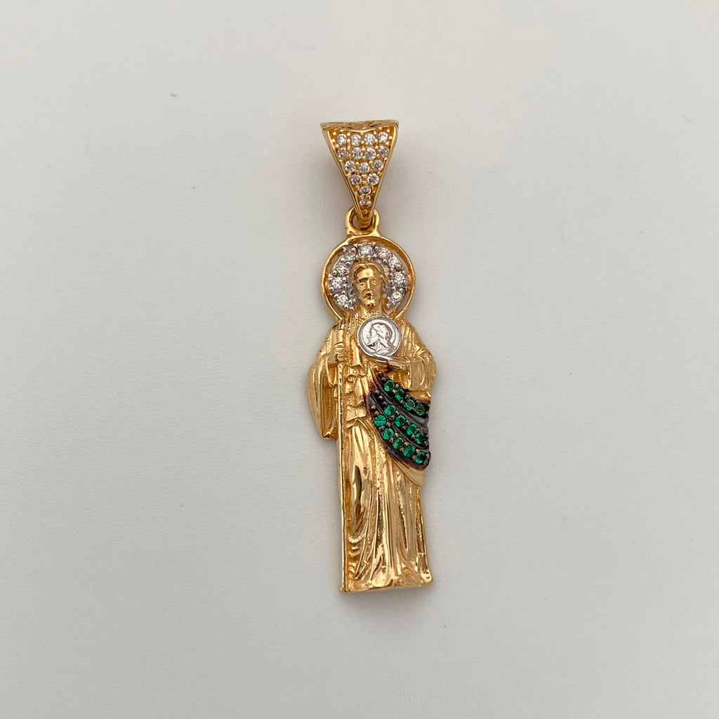 Dije San Judas Silueta Casting Oro amarillo 18k 4,05 Gr / 11,6 mm / 4 Cm