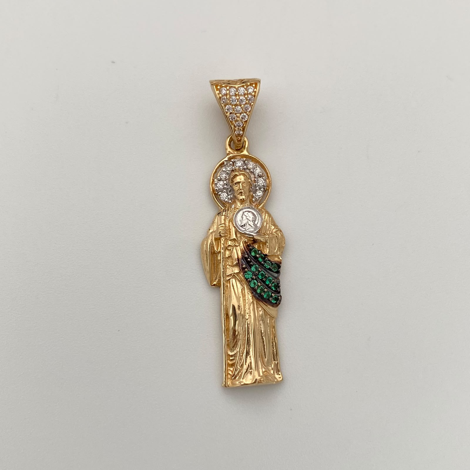 Dije San Judas Silueta Casting Oro amarillo 18k 4,05 Gr / 11,6 mm / 4 Cm