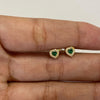 Topos corazon circón verde Oro amarillo 18k 0,65 Gr / 5,1 mm