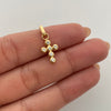 Dije Cruz casting Blanco Oro amarillo 18k 1,15 Gr / 9,5 mm / 2 Cm