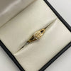 Anillo Corona rx circones blancos Oro amarillo 18k / Talla 11 / 2,6 Gr / 1,4 mm