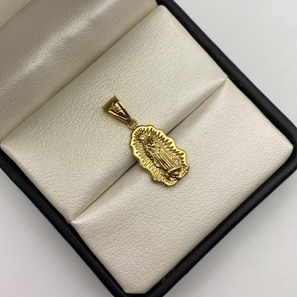 Dije virgen guadalupe Oro amarillo 18k 1,3 Gr / 12,4 mm / 3 Cm