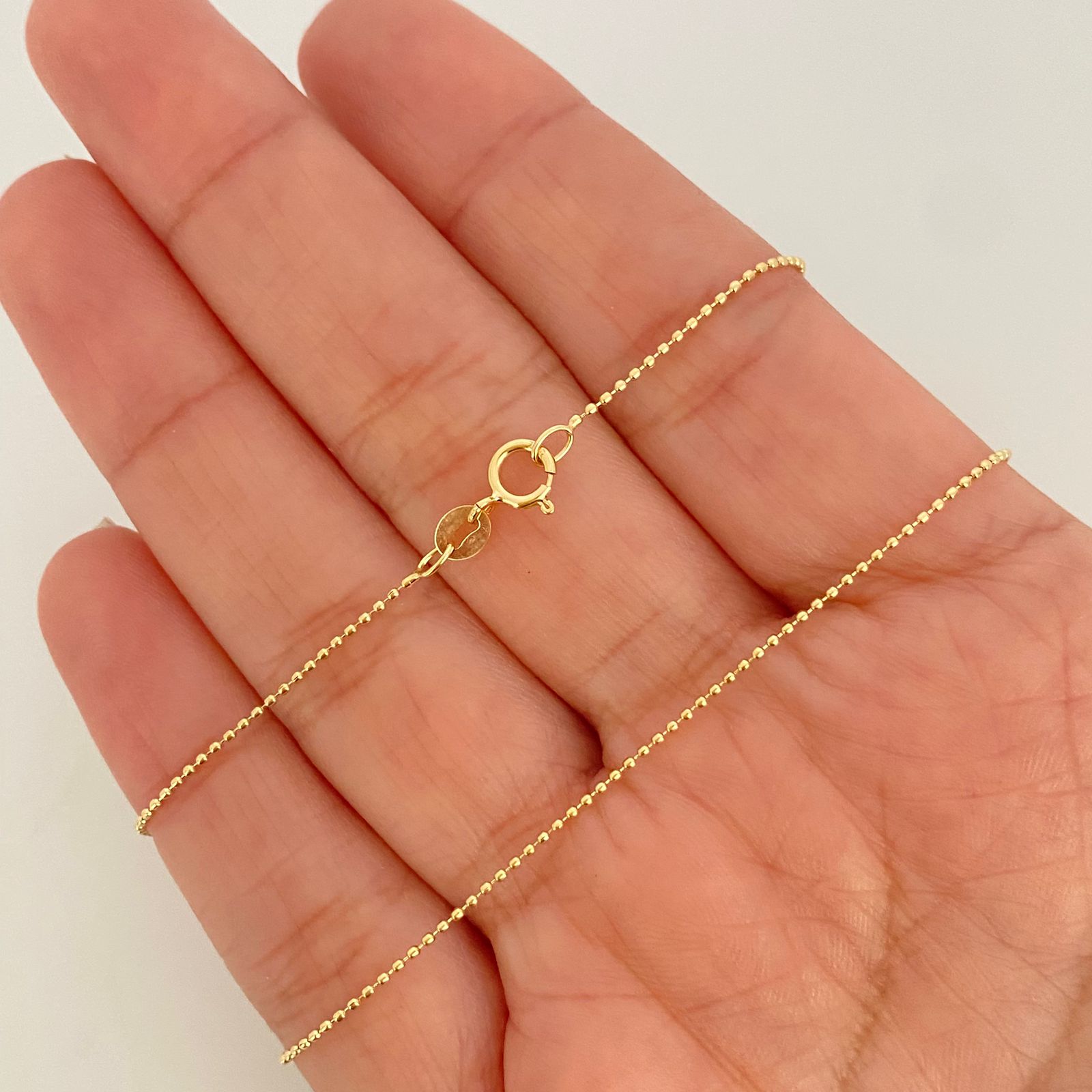 Cadena It mini militar Oro amarillo 18k +1 / 1,35 Gr / 0,8 mm / 40 Cm