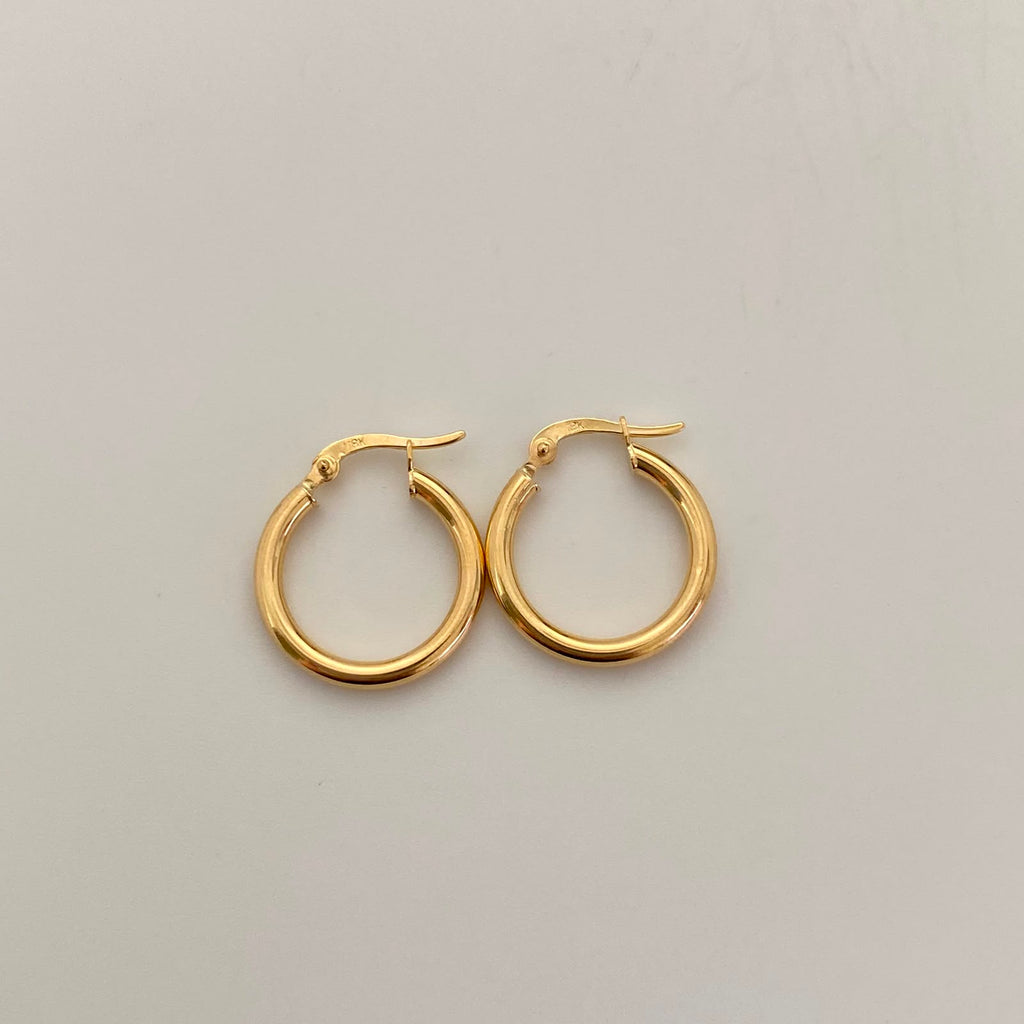 Candonga Lisa Oro amarillo 18k 1,65 Gr / 2,1 Cm