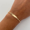 Pulso bebé Placa Rectangular Gc Oro amarillo 18k 2,00 Gr / 3,4 mm / 15,5 Cm Broche 0,15