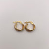 Candonga lisa Tres oros 18k 1,4 Gr / 1,5 Cm