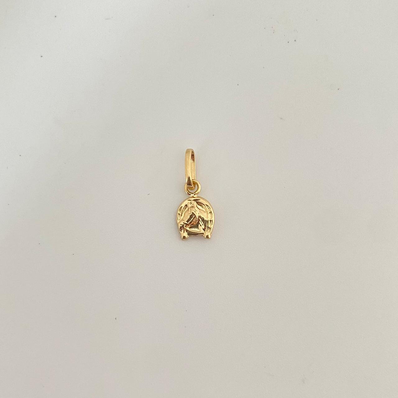 Dije herradura de caballo Oro amarillo 18k 0,7 Gr / 1,8 Cm