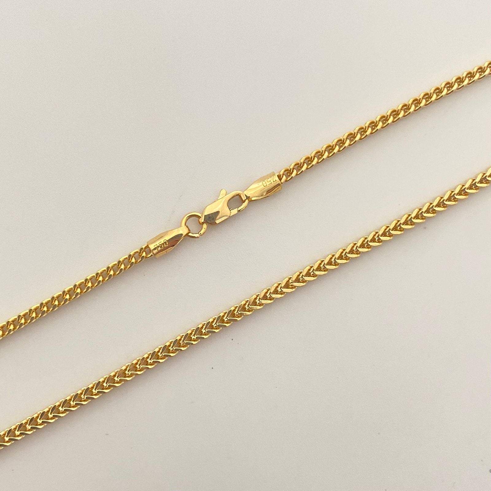 Cadena It tejido franco Oro amarillo 18k +1 / 8,7 Gr / 2,5 mm / 60 Cm