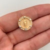 Herraje Tambor Virgen Guadalupe Oro amarillo y Oro blanco 18k 3,15 Gr / 1,4 Cm