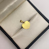 Dije placa fotograbado corazón  Oro amarillo 18k 0,69 Gr / 14,10 mm / 2 Cm