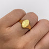 Anillo Troquel diseño diamantado Oro amarillo 18k / Talla 9 / 1,4 Gr / 2,9 mm