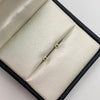 Topos Flor circones verrdes y blancos Oro amarillo 18k 0,5 Gr / 4,2 mm
