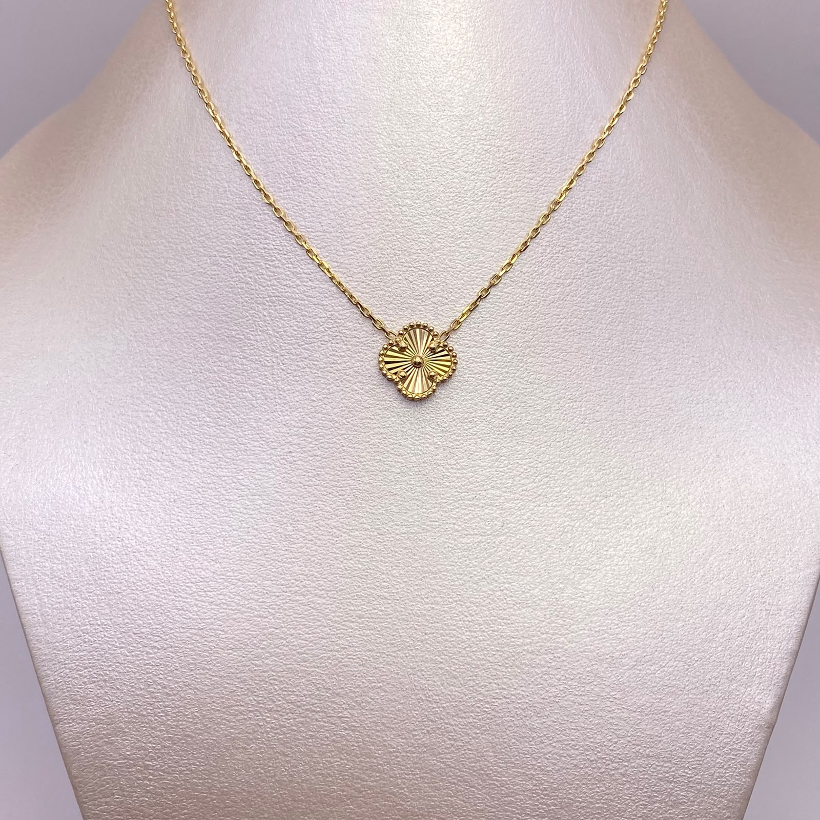 Cadena It rollon trebol diamanttado Oro amarillo 18k 5,03 Gr / 0,9 mm / 45 Cm