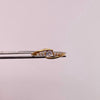Anillo Solitario fila circones Oro amarillo 18k / Talla 6 / 1,6 Gr / 1,1 mm