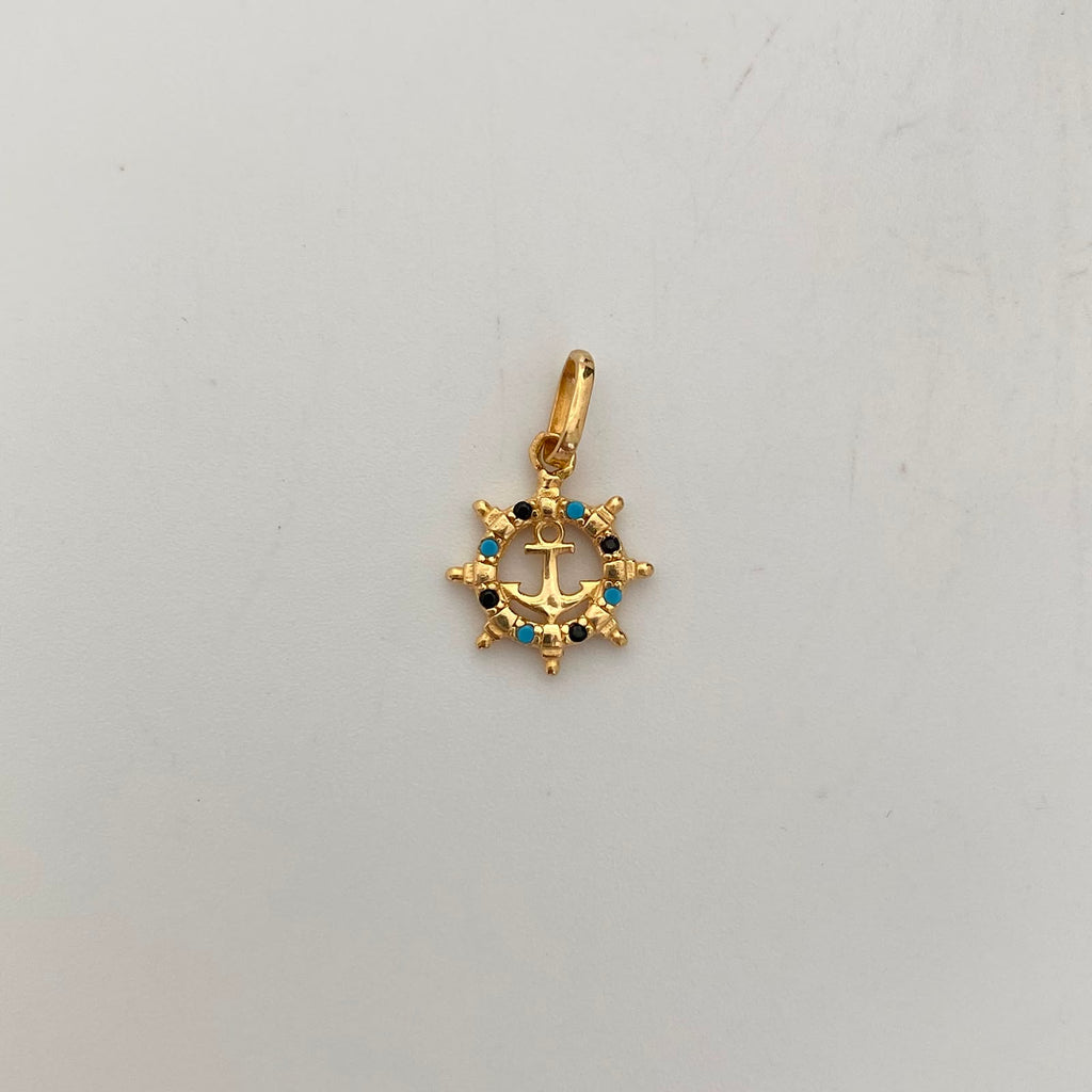 Dije Timon Ancla Oro amarillo 18k 0,95 Gr / 11,6 mm / 1,7 Cm