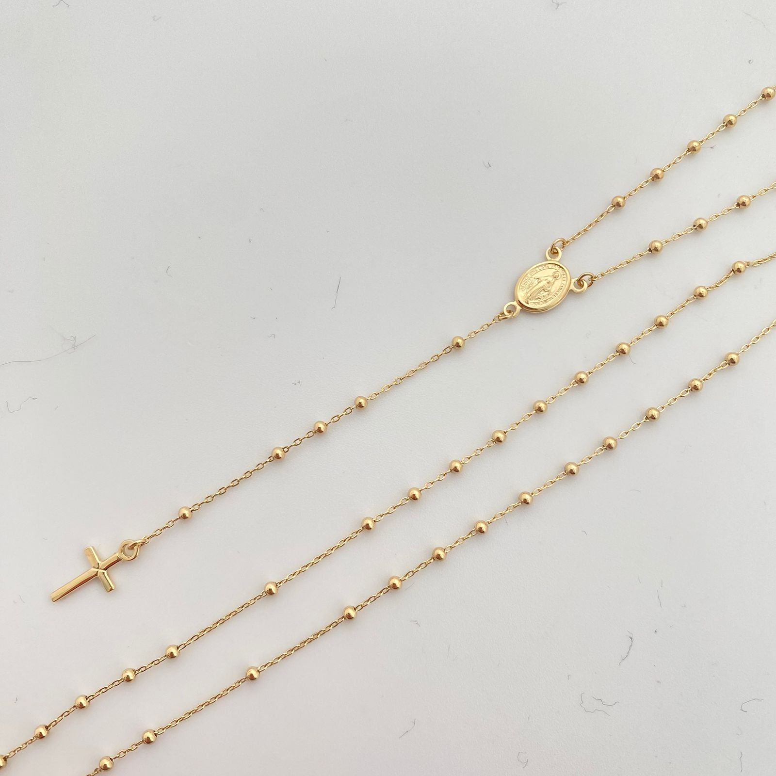 Rosario It virgen milagrosa Oro amarillo 18k +4 / 3,15 Gr / 2 mm / 45 Cm