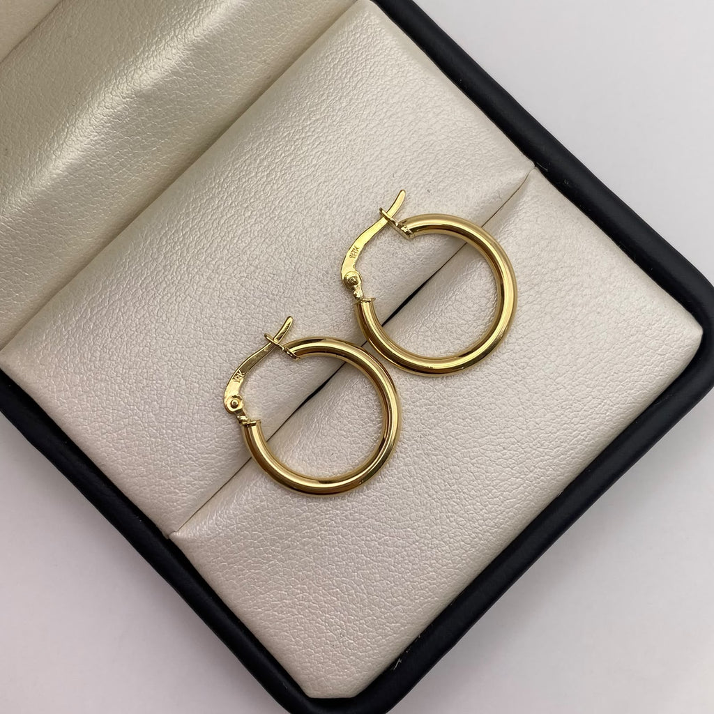 Candonga Lisa Oro amarillo 18k 1,62 Gr / 2 Cm