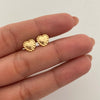 Topos corazon inflado borde diamantado  Oro amarillo 18k 0,75 Gr / 8,1 mm