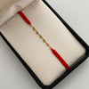 Pulsera tejida Gc Liso Roja Oro amarillo 18k 0,4 Gr