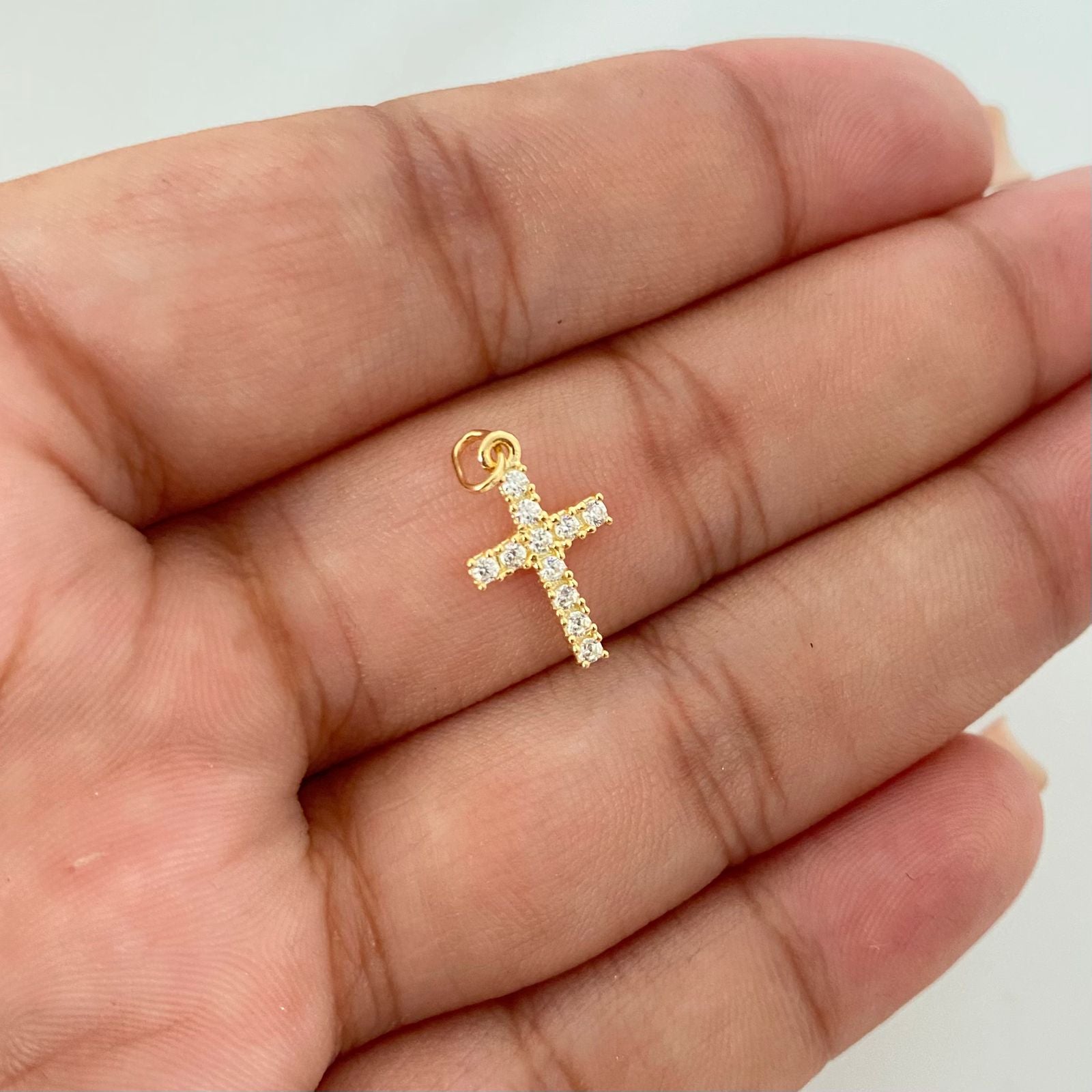 Dije cruz casting Oro amarillo 18k 0,65 Gr / 1,8 Cm