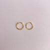 Candonga imperdible diamantadas Oro amarillo 18k 0,42 Gr / 0,8 Cm
