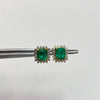 Topos Esmeralda y moissanitas Oro amarillo 18k 4,5 Gr / 10,5 mm