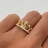 Anillo 15 Casting Blanco Oro amarillo 18k / Talla 7 / 2,5 Gr