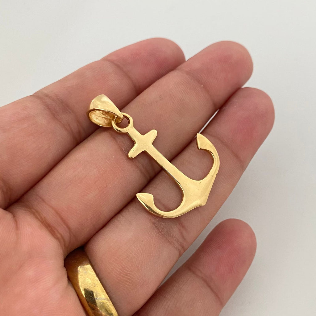 Dije ancla lisa Oro amarillo 18k 3,45 Gr / 4,0 Cm