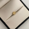 Herraje letra O diamantada Oro amarillo  0,25 Gr / 1,2 Cm