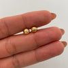 Topos Media Bola Diamantada 6mm Oro amarillo 18k 0,65 Gr