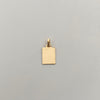 Dije Placa Cuadrada Oro amarillo 18k 0,75 Gr / 9,9 mm / 1,9 Cm