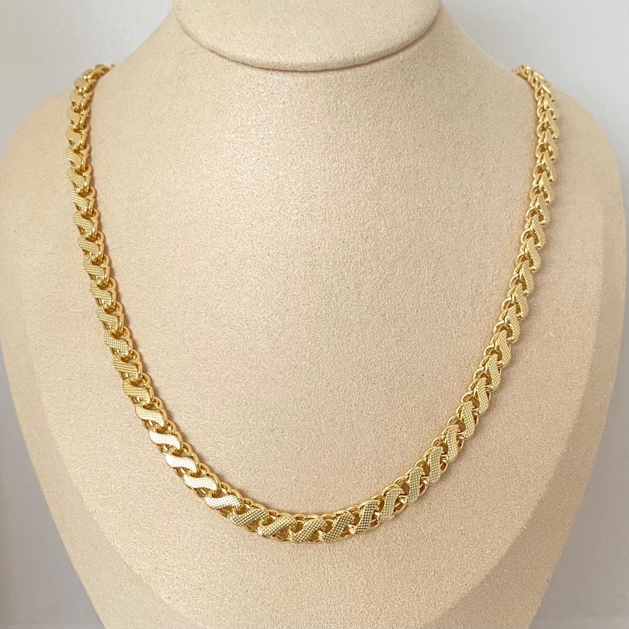 Cadena It cubana trenzada Oro amarillo 18k +2 / 34,65 Gr / 6,0 mm / 60 Cm