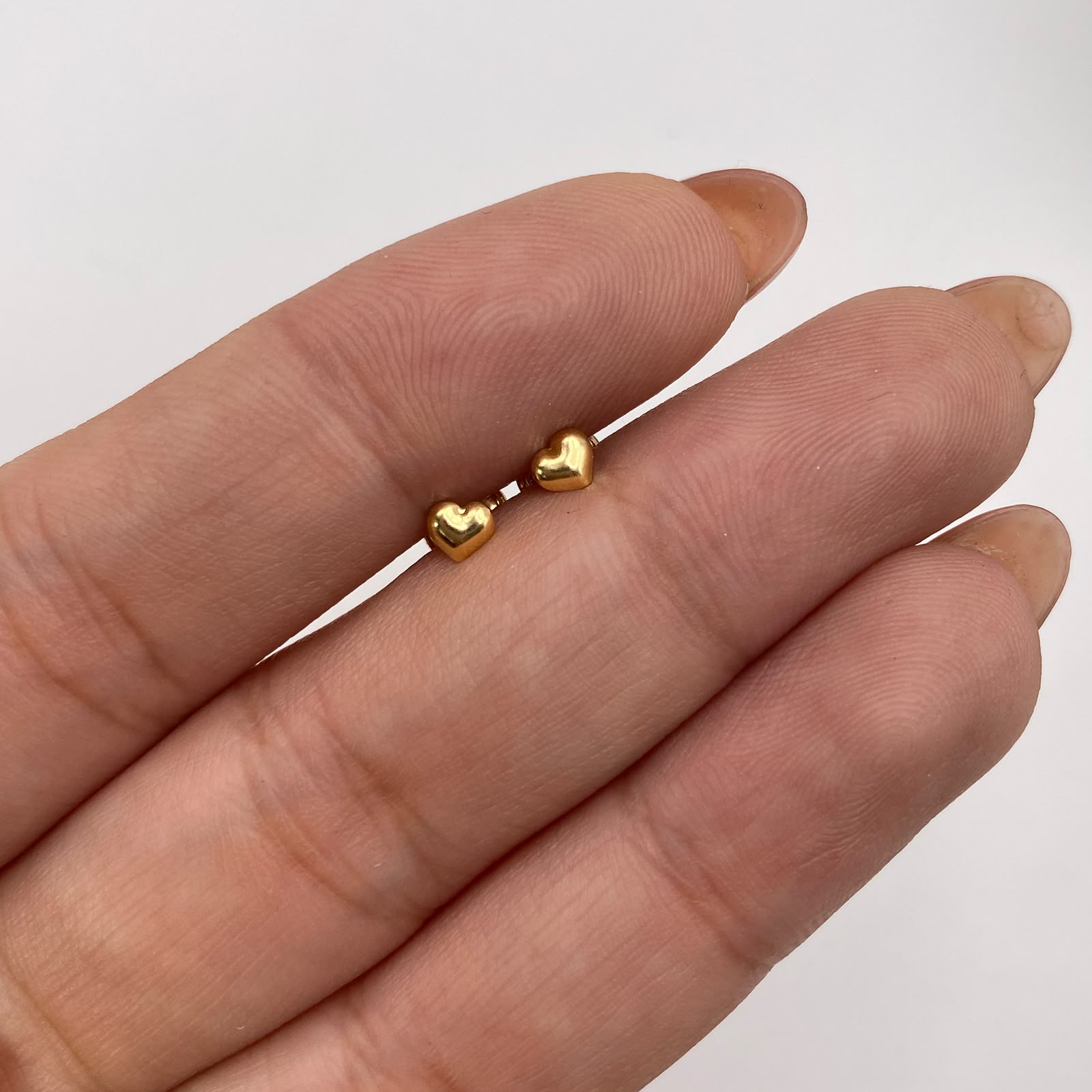 Topos Corazon inflado Oro amarillo 18k 0,4 Gr / 3,9 mm