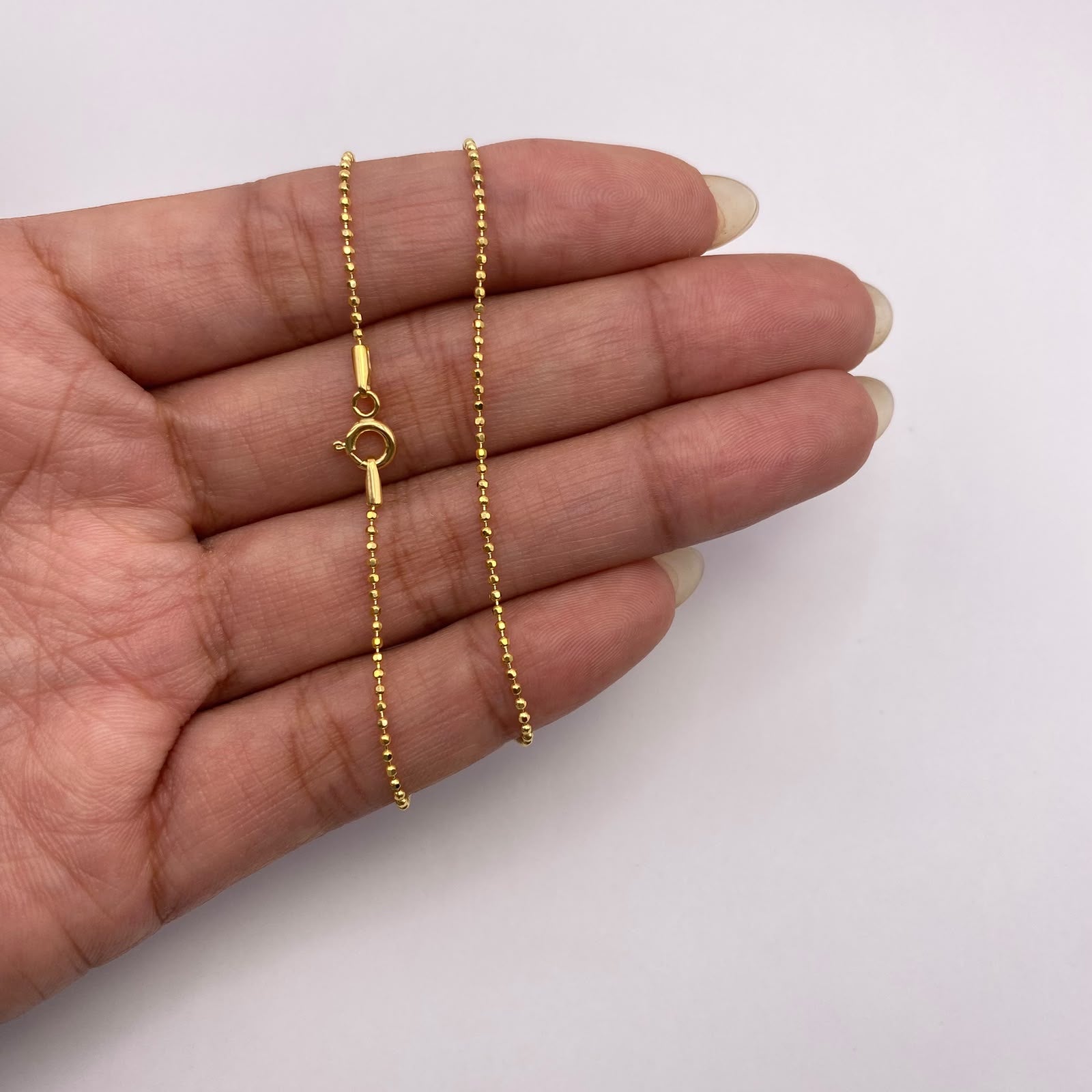 Cadena It Mini Militar Oro amarillo 18k +2 / 2,6 Gr / 1,1 mm / 45 Cm
