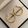Candonga Entorchada Oro amarillo 18k 1,95 Gr / 2,5 Cm