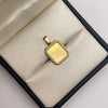 Dije placa fotograbado borde diamantado Oro amarillo 18k 1,18 Gr / 14,85 mm / 2,3 Cm