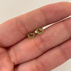 Topos Corazon Silueta Circones Verdes Oro amarillo 18k 0,6 Gr / 5,9 mm