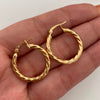 Candonga Entorchada Oro amarillo 18k 2,05 Gr / 2,5 Cm