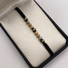 Pulsera tejida Bolas diamantadas 6mm con neoro tres rayas  Tres oros 18k 0,70 Gr