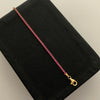 Pulso It Tennis Fucsia Oro amarillo 18k +6 / 1,85 Gr / 1,6 mm / 18,5 Cm